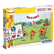 Clementoni Double-sided puzzle Kid vs Cat 104 pieces - Jigsaw Puzzle