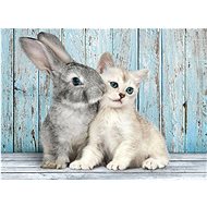 Clementoni Puzzle Rabbit and kitten 500 pieces - Jigsaw Puzzle