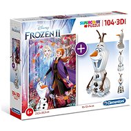 Clementoni Ice Kingdom Puzzle 104 pieces and 3D puzzle Olaf - Jigsaw Puzzle