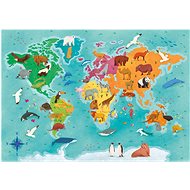Clementoni Puzzle Explore Map: World Animals 250 pieces - Jigsaw Puzzle