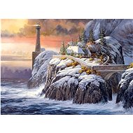 Cobble Hill Puzzle Lighthouse in Winter 1000 pieces - Jigsaw Puzzle