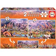 Educa Wild Animals Puzzle 2x100 pieces - Jigsaw Puzzle