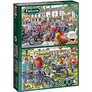Falcon Puzzle Motorcycle Show 2x500 pieces - Jigsaw Puzzle