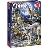Jumbo Puzzle Wolf Pack in Winter 500 pieces - Jigsaw Puzzle