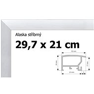Alaska aluminium frame 29,7x21cm A4 - silver - Frame