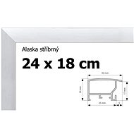 Alaska aluminium frame 24x18cm - silver - Frame