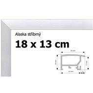 Alaska aluminium frame 18x13cm - silver - Frame