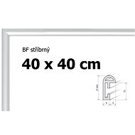 Plastic frame 40x40cm - silver - Frame