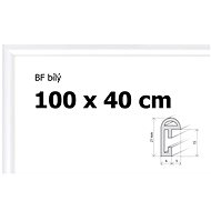 Plastic puzzle frame 100x40cm - white - Frame