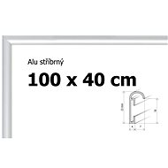 Aluminium puzzle frame 100x40cm - silver - Frame