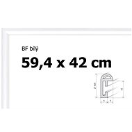 Plastic puzzle frame 59,4x42cm A2 - white - Frame