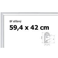 Plastic puzzle frame 59,4x42cm A2 - silver - Frame