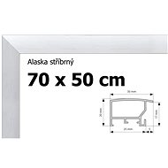 Alaska aluminium puzzle frame 70x50cm - silver - Frame