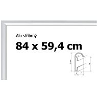 Aluminium puzzle frame 84x59,4cm - silver - Frame
