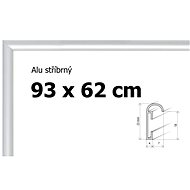 Aluminium puzzle frame 93x62cm - silver - Frame