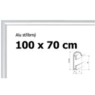 Aluminium puzzle frame 100x70cm - silver - Frame