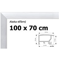 Alaska aluminium puzzle frame 100x70cm - silver - Frame