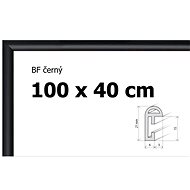 Plastic puzzle frame 100x40cm - black - Frame