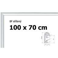 Plastic puzzle frame 100x70cm - silver - Frame