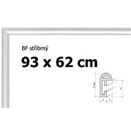 Plastic puzzle frame 93x62cm - silver - Frame