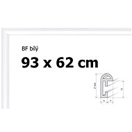 Plastic puzzle frame 93x62cm - white - Frame
