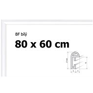 Plastic puzzle frame 80x60cm - white - Frame