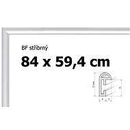 Plastic puzzle frame 84x59,4cm - silver - Frame