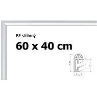 Plastic puzzle frame 60x40cm - silver - Frame