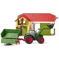 Schleich Traktor vontatóval - Figura szett