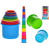 Pyramid 68cm Cups with Pictures 11pcs 12m+ in Box - Sort and Stack Tower