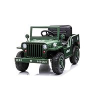 Children's Electric Car USA ARMY Single-seater 12V, Green - Children's Electric Car
