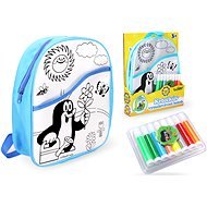 Little Mole Backpack Blue 30cm + 8 Markers - Backpack