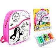 Backpack Little Mole Pink 30cm + 8 Markers - Backpack