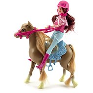 Teddies Horse combing with accessories + doll jockey - Doll