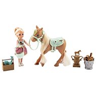 Teddies Articulated Doll with Horse with Accessories - Doll