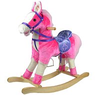 Teddies Rocking horse pink plush 50kg capacity - Rocker