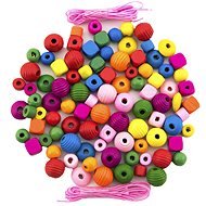 Teddies Fa színes gyöngyök gumiszalagokkal, kb. 800 darab - Gyöngy