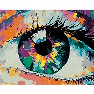 Painting by Numbers - Colored Human Eye, 40x50 cm, stretched canvas on frame - Painting by Numbers