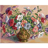 Painting by Numbers - Rich bouquet in golden vase, 40x50 cm, without frame and without canvas switch - Painting by Numbers