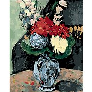 Painting by Numbers - Dahlia in a Delft Vase (P. Cézanne), 40x50 cm, stretched canvas on frame - Painting by Numbers