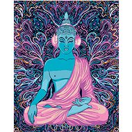Painting by Numbers - Purple Buddha, 80x100 cm, stretched canvas on frame - Painting by Numbers