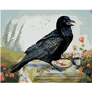Painting by Numbers - Raven and Coffee (Holly Simental), 80x100 cm, unframed and unframed - Painting by Numbers