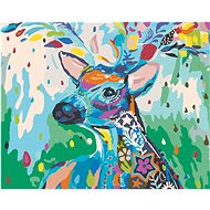 Painting by Numbers - Deer full of colours, 40x50 cm, stretched canvas on frame - Painting by Numbers