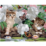 Painting by Numbers - Cats, Butterflies and White Peonies (Howard Robinson), 80x100 cm, unframed and - Painting by Numbers