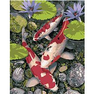 Painting by Numbers - Koi Carp and Water Lilies (Howard Robinson), 40x50 cm, unframed and unframed c - Painting by Numbers
