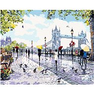 Painting by Numbers - People at Tower Bridge (Richard Macneil), 80x100 cm, stretched canvas on frame - Painting by Numbers