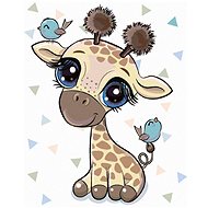 Painting by Numbers - Little Giraffe, 80x100 cm, off canvas on frame - Painting by Numbers