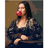 Painting by numbers - Mona Lisa with bubble, 80x100 cm, off canvas on frame - Painting by Numbers