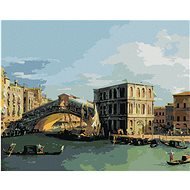 Malen nach Zahlen - Rialtobrücke von Norden (Canaletto), 40x50 cm, Leinwand auf Keilrahmen - Malen nach Zahlen
