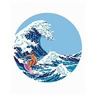 Painting by Numbers - Man on Wool - inspiration by Katsushika Hokusai, 40x50 cm, stretched canvas on - Painting by Numbers
